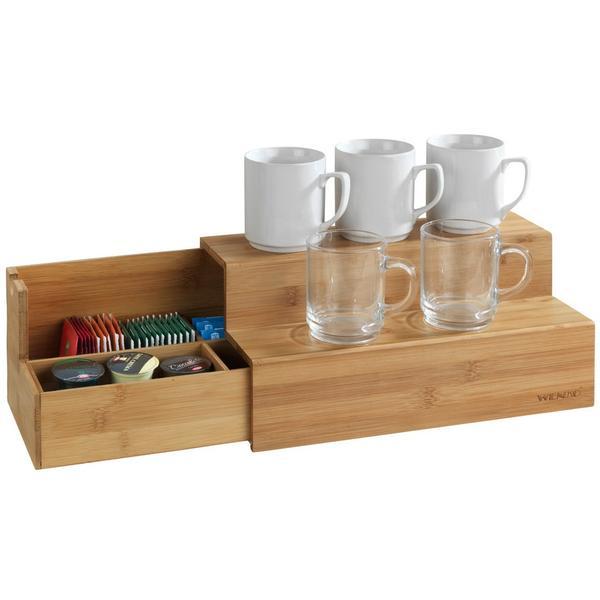Suport din bambus pentru cafea si ceai