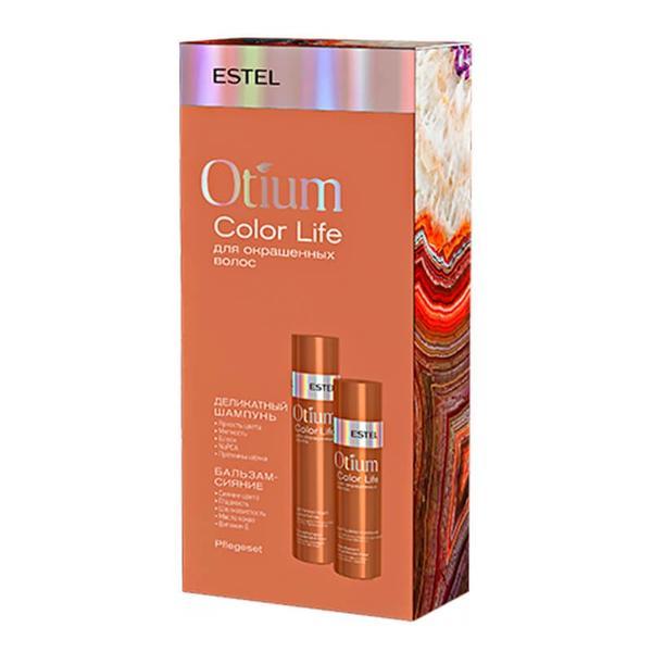 Set ingrijire pentru par vopsit estel otium color life (sampon 250ml + balsam 200ml)
