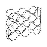 Suport, stativ pentru 15 sticle de vin, Hexagon 15 Lava, finisaj negru, 43x12x34 cm