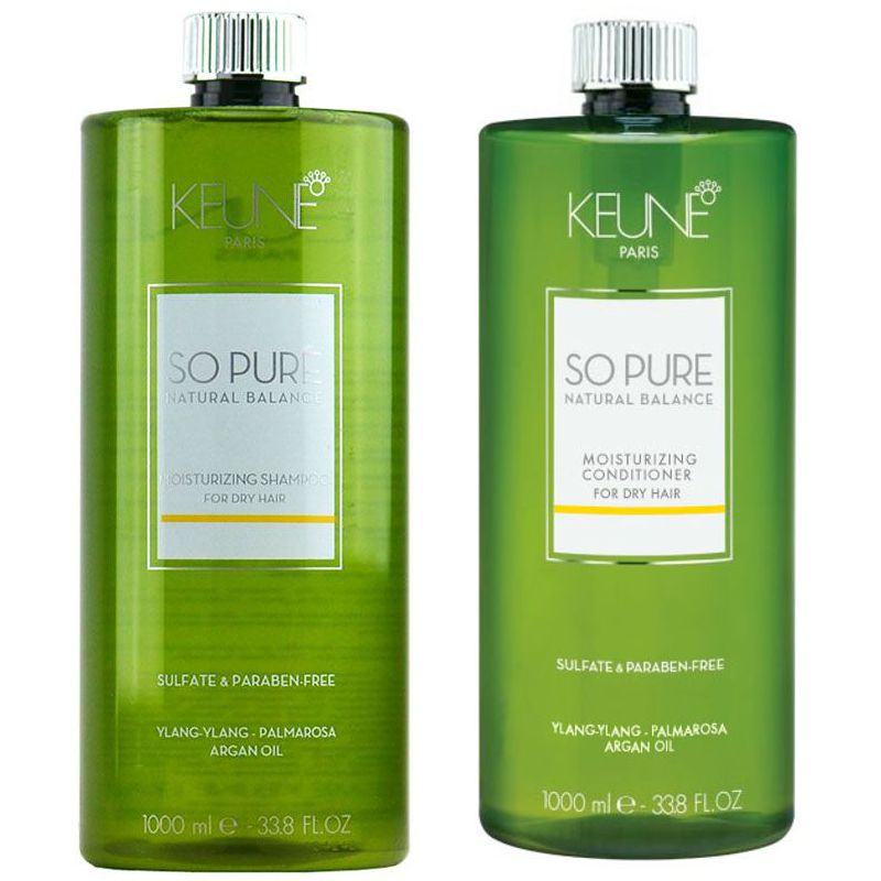 Pachet Keune So Pure Moisturizing 1000 ml - Sampon si Balsam