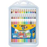 Pachet de colorat mixt Bic, creioane colorate 12 bucati, cerate 12 bucati, marker de colorat 12 bucati