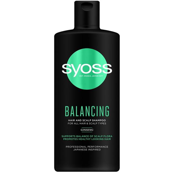 Sampon pentru Toate Tipurile de Par si Scalp - Syoss Professional Performance Japanese Inspired Balancing Hair and Scalp Shampoo for All Hair &amp; Scalp Types, 440 ml