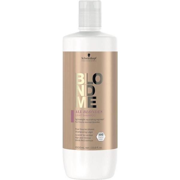 Sampon iluminator pentru par blond - schwarzkopf professional blonde me all blondes light shampoo, 1000 ml