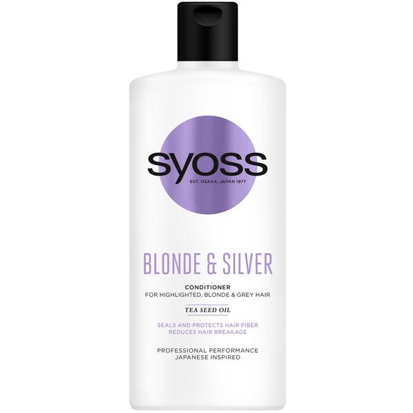 Balsam Nuantator pentru Par Blond, Grizonat sau cu Suvite - Syoss Professional Performance Japanese Inspired Blonde & Silver Purple Conditioner for Highlighted, Blonde & Grey Hair, 440 ml