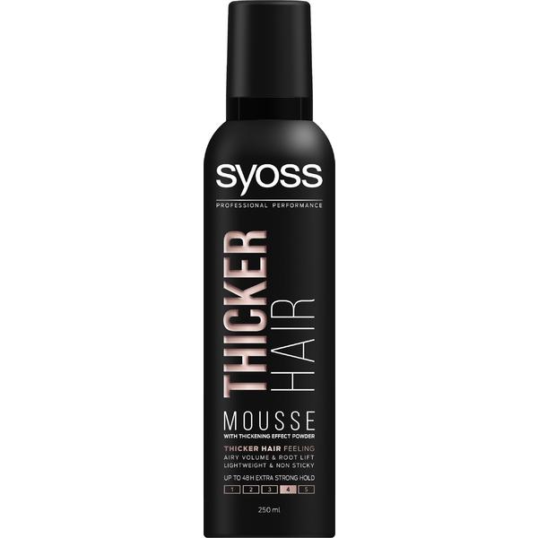 Spuma Modelatoare pentru Densitate – Syoss Professional Performance Thicker Hair Mousse, 250 ml