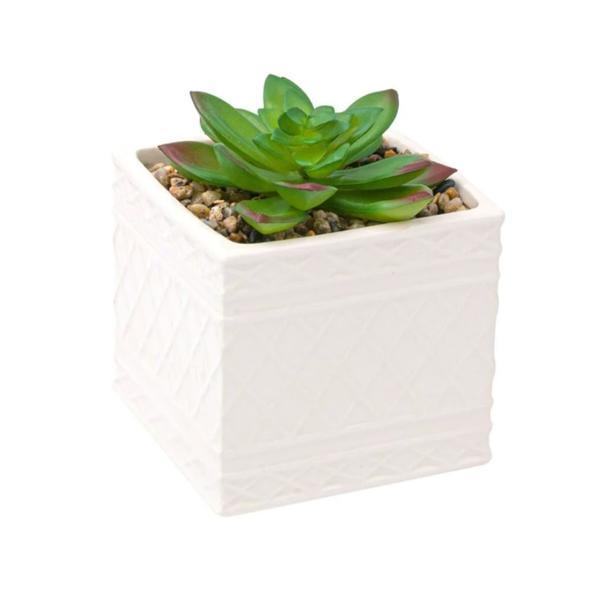 Planta decorativa artificiala in ghiveci decorat cu pietricele oem