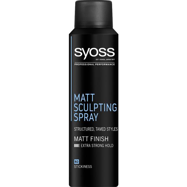 Spray pentru coafat cu efect mat si fixare puternica - syoss professional performance matt sculpting spray matt finish extra strong hold, 200 ml