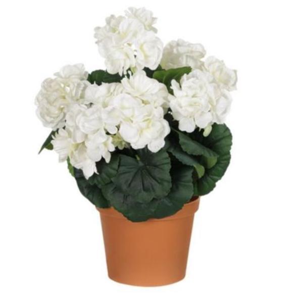 Muscata alba artificiala decorativa in ghiveci pentru interior, plastic, 25 cm