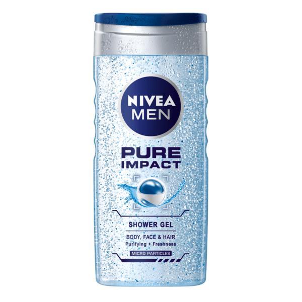 Gel de dus nivea bathcare pure impact, 500ml