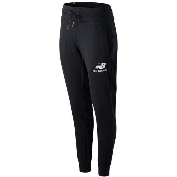 Pantaloni femei new balance essentials french terry sweatpant wp03530bk, m, negru