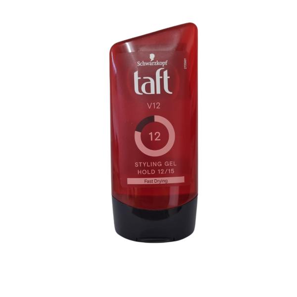 Gel de Par cu Uscare Rapida si Fixare Foarte Puternica pentru Barbati - Schwarzkopf Taft Men V12 Power Gel Fast Drying Speed Hold 12/15, 150 ml