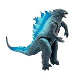 Figurina Godzilla de jucarie, cu articulatii, Negru / Albastru, 15x25 cm