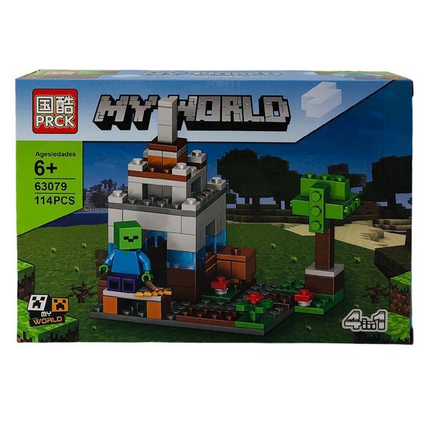 Set de constructie My world, 4 in 1, 114 piese, Minecraft