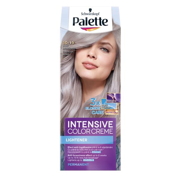 Decolorant de Par Permanent - Schwarzkopf Palette Intensive Color Creme Lightener Permanent, nuanta 10-19 Blond Argintiu Rece