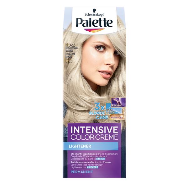 Decolorant de Par Permanent - Schwarzkopf Palette Intensive Color Creme Lightener Permanent, nuanta 10-2 (A10) Blond Ultra Cenusiu