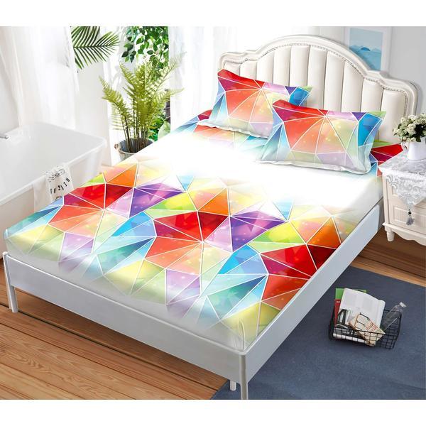 Husa de pat cu elastic + 2 fete de perna pentru pat dublu, finet, he00001.219