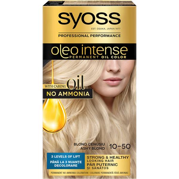 Vopsea de Par Demi-permanenta – Syoss Professional Performance Oleo Intense Permanent Oil Color, nuanta 10-50 Blond Cenusiu