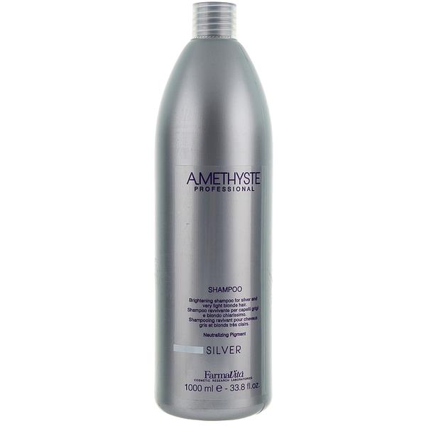 Sampon Nuantator – FarmaVita Amethyste Professional Silver Shampoo, 1000 ml
