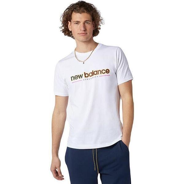 Tricou unisex new balance athletics higher learning mt13500wt, l, alb