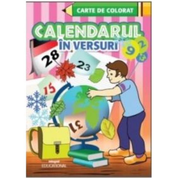 Calendarul in versuri - carte de colorat, editura integral