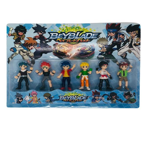 Set 6 figurine BeyBlade, 8 cm, Multicolor