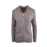 Cardigan, Univers Fashion tricotat, inchidere cu fermoar, taupe (gri-maro), S-M