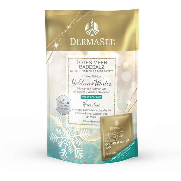 Sare de baie cu mere, vanilie si santal, dermasel, 400 g + 20 ml