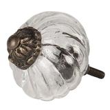 Buton mobila din fier auriu antic si sticla Ø 5 cm x 5 cm