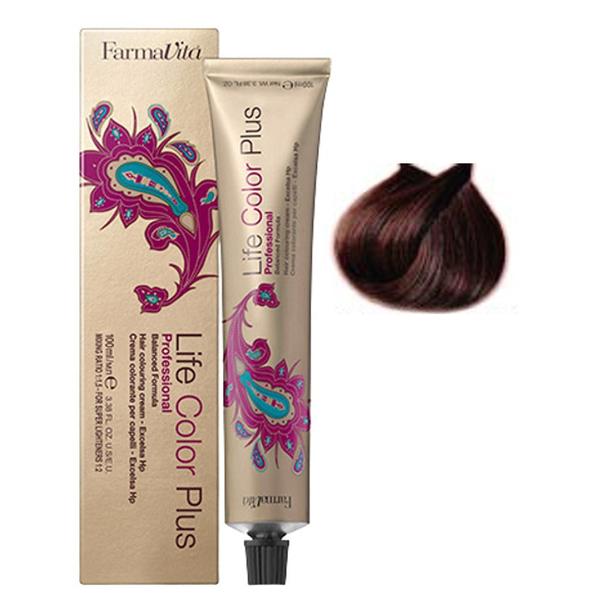 Vopsea permanenta - farmavita life color plus professional, nuanta 5.64 light red copper brown, 100 ml
