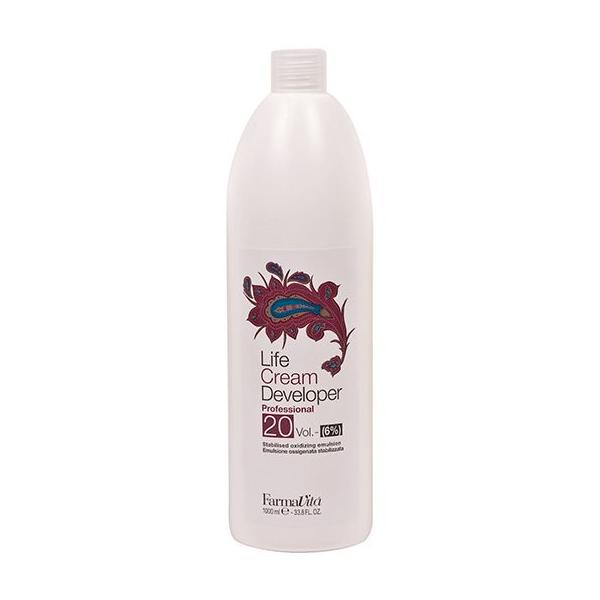 Oxidant permanent 20 vol. 6% - farmavita life cream developer professional 20 vol. 6%, 1000 ml