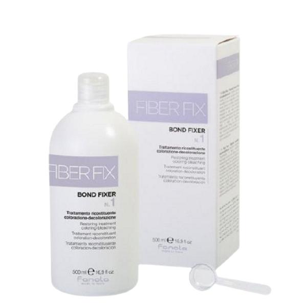 Tratament pentru par in timpul procesului de colorare/decolorare - fanola fiber fix bond fixer n.1 restoring treatment coloring-bleaching, 500 ml