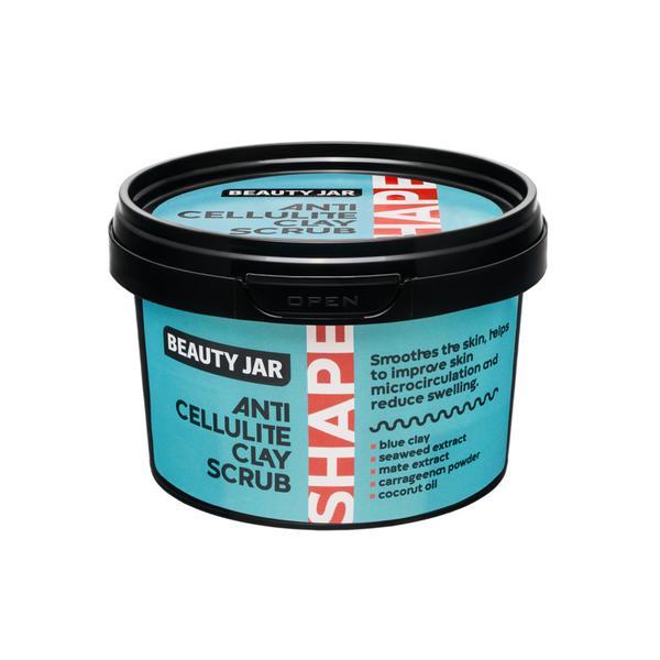 Argila exfolianta anticelulitica cu extract de alge si mate, shape line, beauty jar, 380g