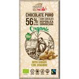 Ciocolata neagra BIO cu ghimbir, 56%, cacao, Chocolates Sole 100g