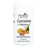 Curcuma plus vitamina C, 40 de capsule