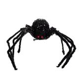 Paianjen infricosator negru din plus, cu picioare lungi, decoratiune pentru petrecere de Halloween Scary Party, 16x9x21 cm