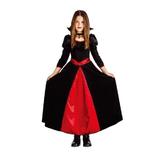 Costum deghizare fete in Micuta Contesa Vampirita, pentru petrecere Halloween, multicolor, 6 ani