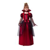 Costum deghizare fete in Micuta Contesa Vampir, pentru bal mascat, serbare sau petrecere Halloween, multicolor, 14 ani