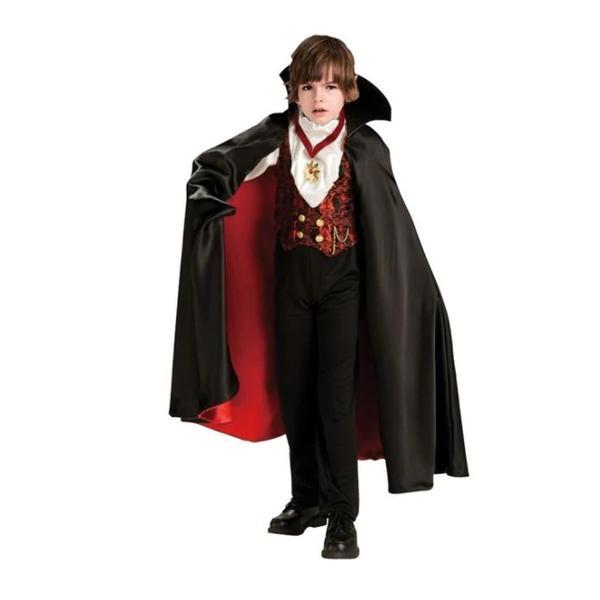 Costum deghizare baieti in Conte Gotic Vampir, la bal mascat, serbare sau petrecere Halloween, 10 ani, multicolor