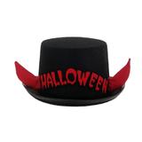 Palarie completare costumatie deghizare Demon cu cornite pentru Halloween Party, negru cu rosu