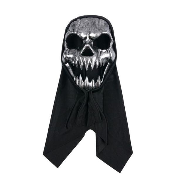 Masca deghizare Moartea, cu acoperitoare neagra inclusa, pentru costumatie de Halloween, Topi Dreams