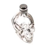 Sticla transparenta pentru shot-uri, design cap de mort in relief, pentru petrecere horror Halloween, 50 ml
