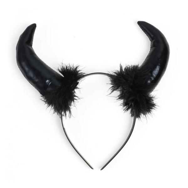Bentita cu cornite negre pentru costumatie de Halloween