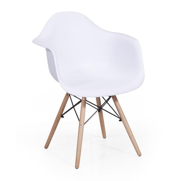 Scaun living shell alb, 62x61x84 cm - unic spot ro