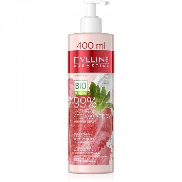 Lotiune de corp cu Iaurt bio pentru corp, Eveline Cosmetics, 99% natural Strawberry, 400 ml esteto.ro imagine noua