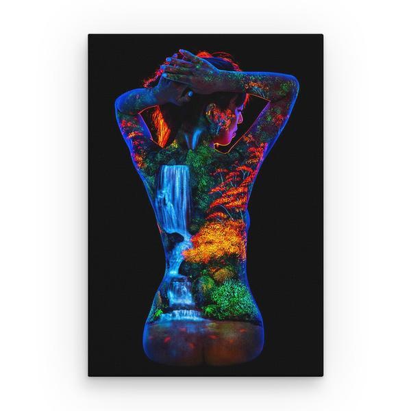 Tablou canvas bodyscape - cascada, 60 x 40 cm