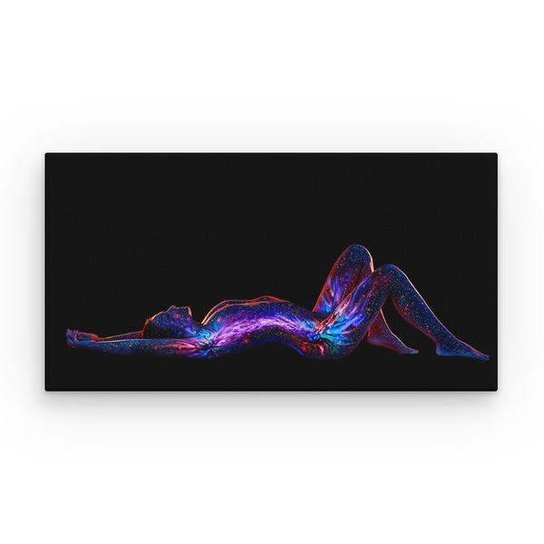 Tablou Canvas Bodyscape - Universul curge prin tine, 80 x 40 cm