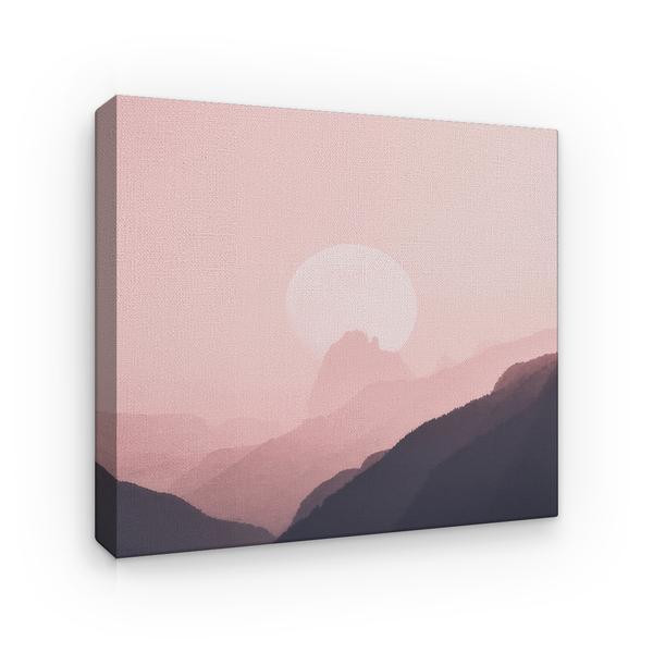 Tablou canvas natura - peisaj montan la rasarit, 60 x 60 cm