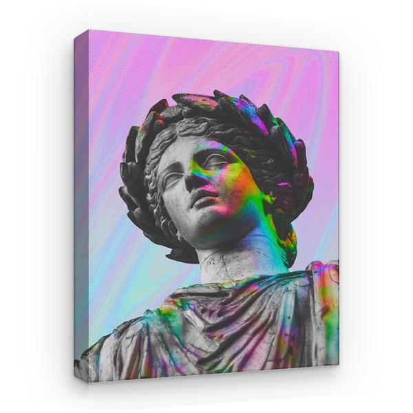 Tablou canvas arta moderna - bust de inger multicolor, 100 x 60 cm