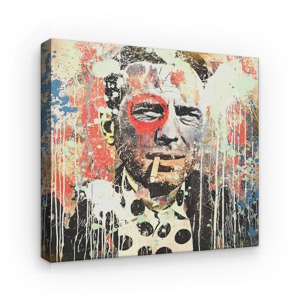 Tablou Canvas Arta Moderna - Colaj Graffiti Actor Holywood, 40 x 40 cm