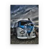 Tablou Canvas Masini - Volkswagen la Plaja, 80 x 50 cm